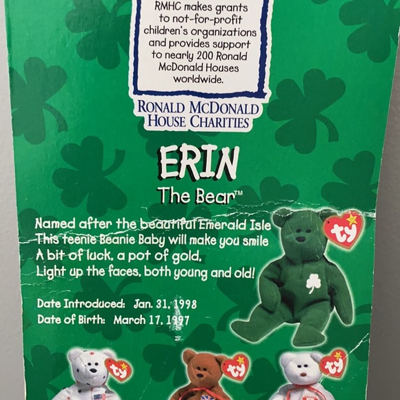 $5 SALE—Ty 4-Country McDonald’s Beanies—USA, Canada, Great Britain, Ireland - Picture 15 of 15